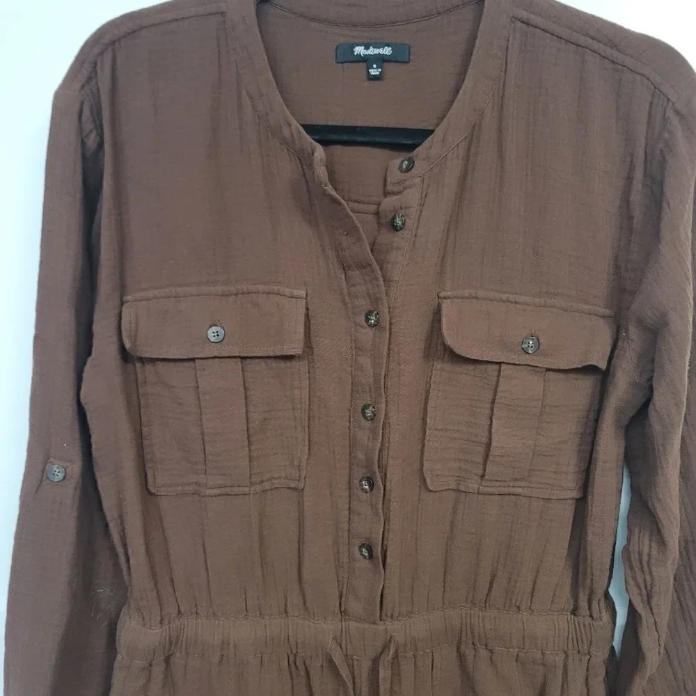 Madewell lightspun tapered leg jumpsuit size 8